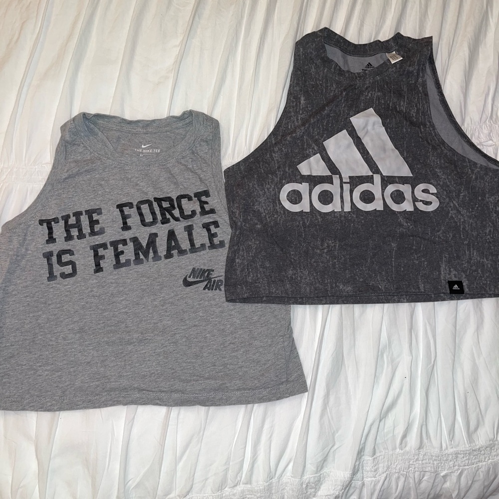 2 for $25. Cropped workout shirts size S